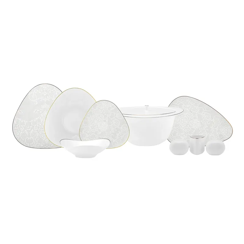Karaca Fine Pearl Extra Jules 62 Teile für 12 Personen Geschirr Set Meistverkauft