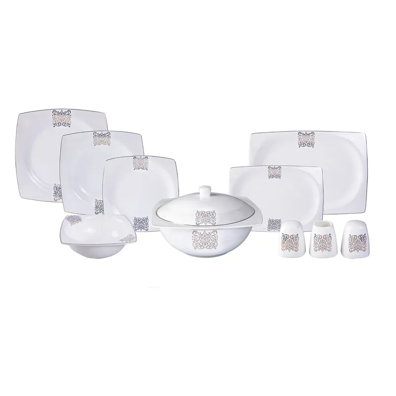 Karaca Fine Bone Lotus 43 Parça 8 Kişilik Yemek Takımı Kare Online Kaufen