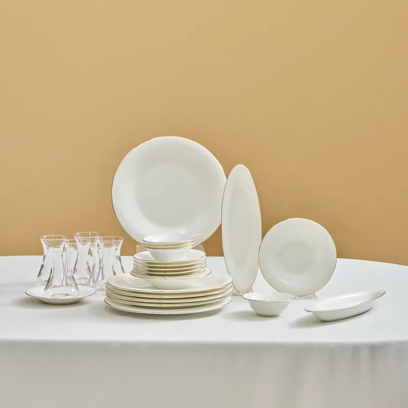Neue Kollektion Karaca Fine Pearl New Fame Frühstücksset für 6 Personen, 26-teilig – Gold