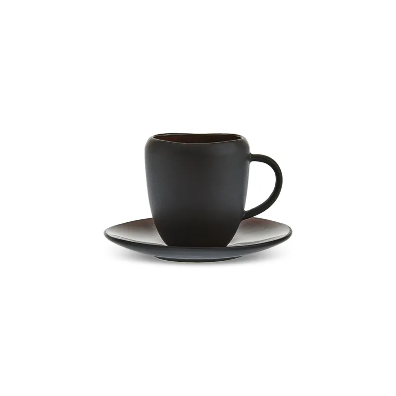 Karaca Earth Collection New Galactic, 2-teiliges Kaffeetassen-Set für 1 Personen, 100ML, Schwarz Online Kaufen