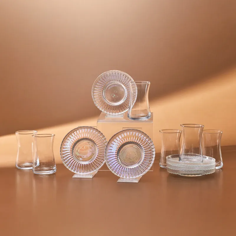 Karaca Lily 12-teiliges Türkisches Teeset für 6 Personen, 170 ml, Luster Bestseller