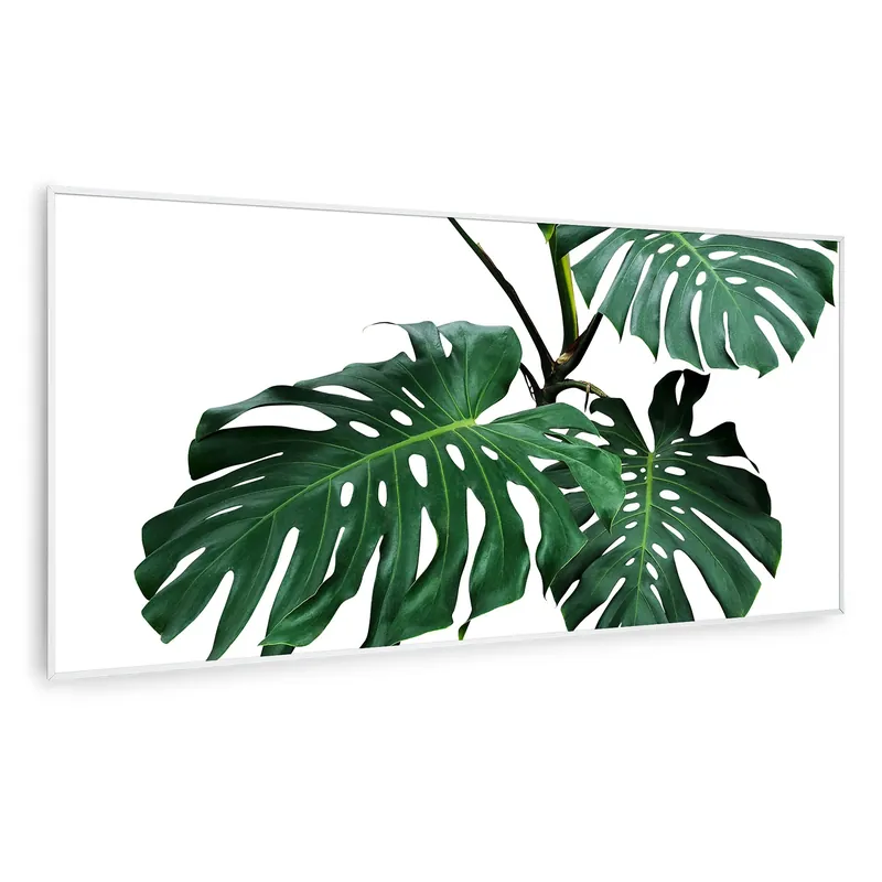 Wonderwall Art Smart 700W Infrarotheizung mit Bild Grünes Blatt Sonderaktion