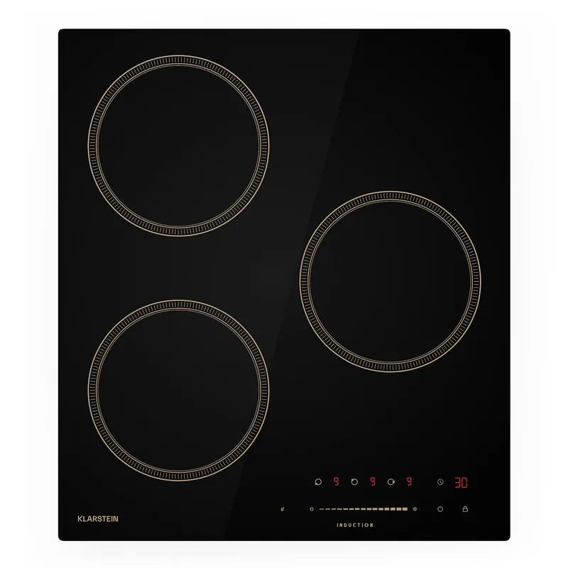 Victoria 45cm Induktionskochfeld 3 Platten Schwarz Wochenendangebot