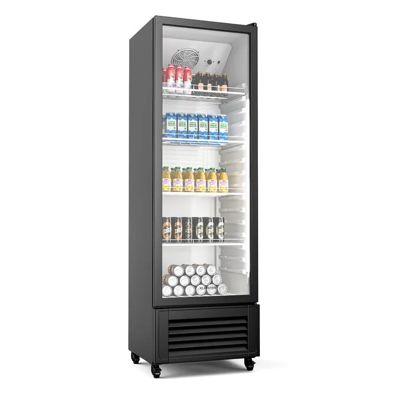 Rabatt GrandCooler 200cm 306L Gastro Getränkekühlschrank Schwarz
