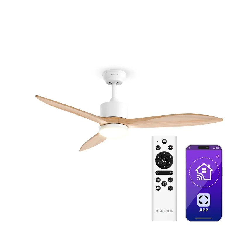 SkyBreeze Smarter Deckenventilator mit Licht 132 cm 27 W Neue Kollektion