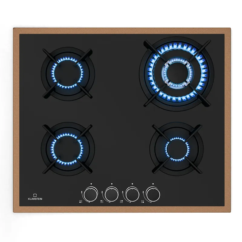 Lumiflame 60cm Gaskochfeld 4 Flammig Schwarz Letzte Chance
