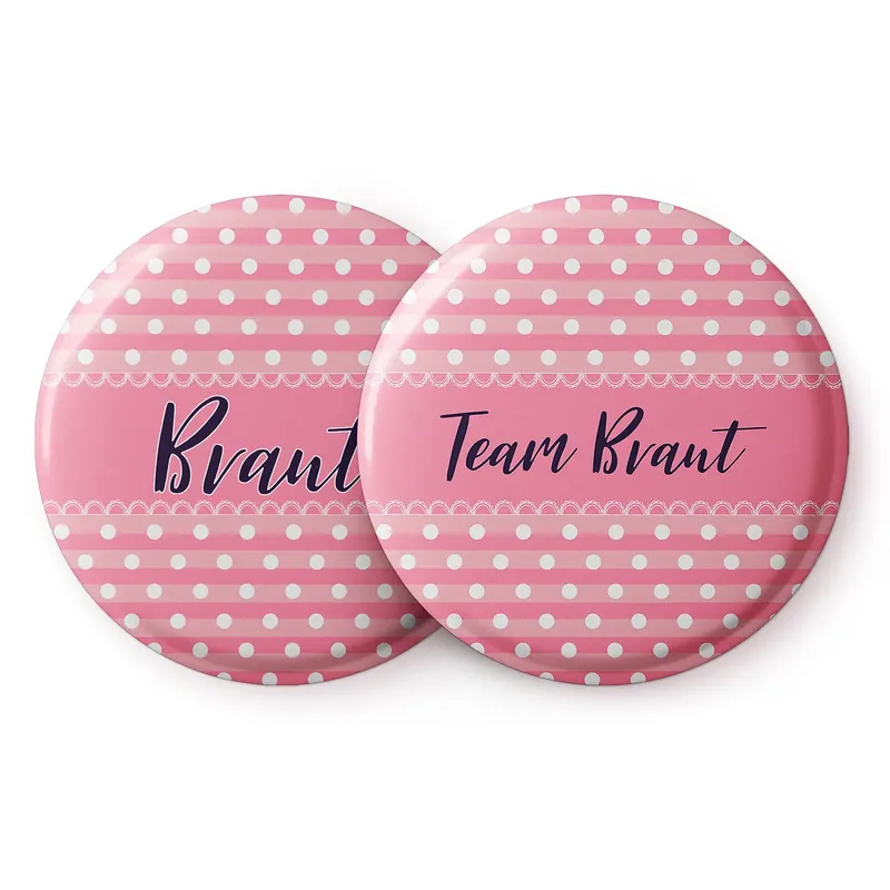 Buttons Pinke Punkte Preis Gesenkt