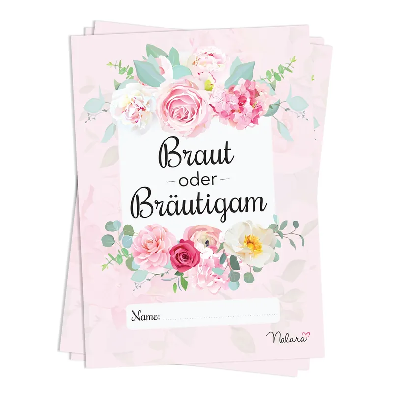 Braut oder Bräutigam Hochzeitsspiel Angebot