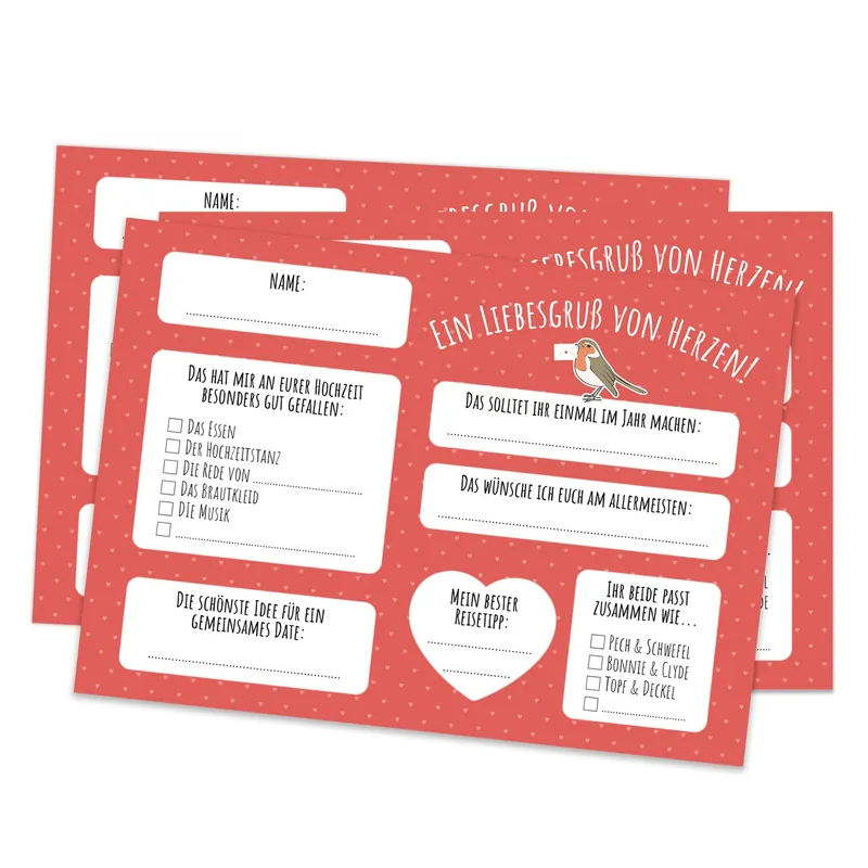 Ein Liebesgruß von Herzen Hochzeitskarten Angebot