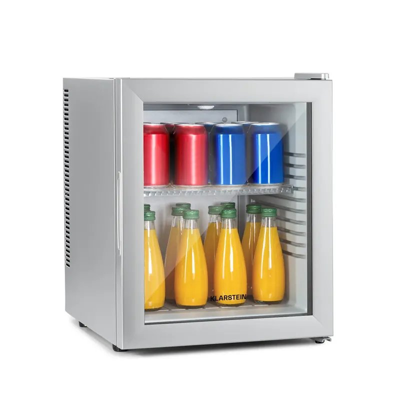 Günstig Brooklyn 48cm 30L Getränkekühlschrank mit Glastür Silber