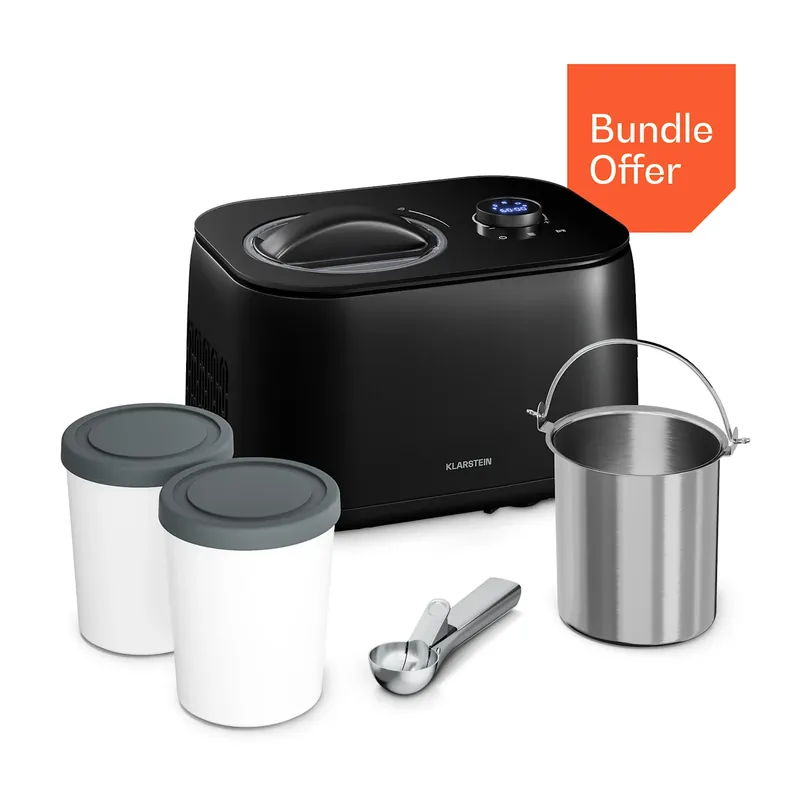 FrostFusion Evo 1L 100W Eismaschine & Joghurtbereiter Schwarz Finale Aktion