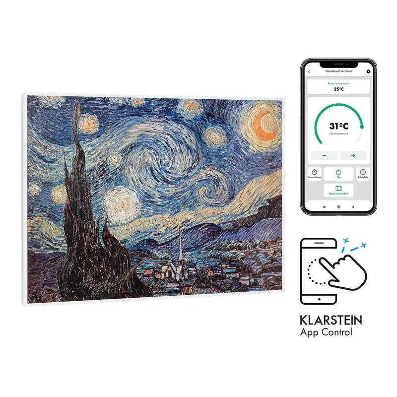 Nur Für Kurze Zeit Wonderwall Art Smart 500W Infrarotheizung mit Bild Sternennacht