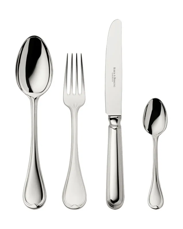 Aktuell Robbe & Berking 4 tlg. Garnitur Classic Faden 925 Sterlingsilber